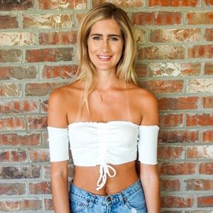 White crop top
